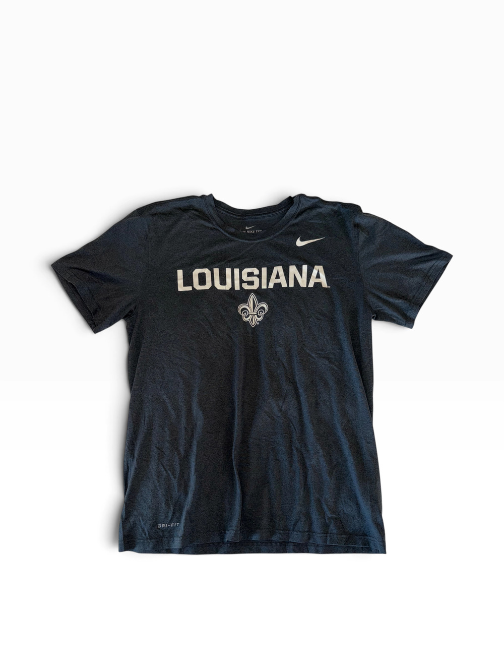 Nike Dri-Fit Tee | Charcoal Gray | Size L | Louisiana Ragin’ Cajuns
